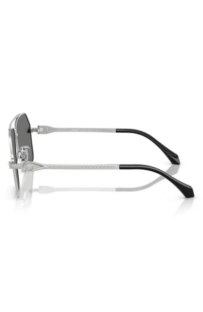 Versace Pilot-frame Sunglasses In 银色