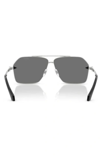 Versace Pilot-frame Sunglasses In 银色