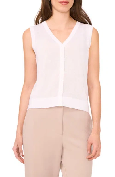 Halogenr Halogen(r) Sleeveless Button-up Sweater