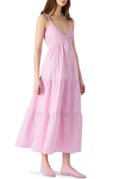 Steve Madden Eliora Tiered Cotton Sundress In Pink
