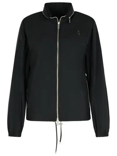 Burberry Cotton Blend Jacket Drawstring Hem