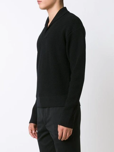 Shop Lemaire V-neck Jumper - Black