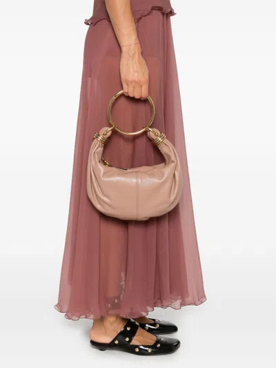 Chloé Small Bracelet Hobo Bag In Grained Leather