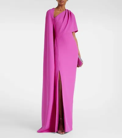 Safiyaa Contessa Asymmetric Gown In Pink