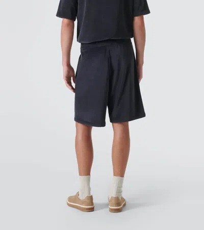 MURANO棉质与真丝天鹅绒百慕大短裤