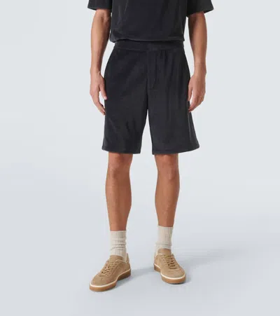 MURANO棉质与真丝天鹅绒百慕大短裤