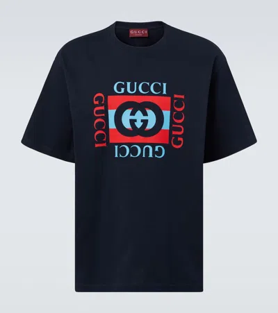 Gucci Men Printed Cotton Jersey T-shirt