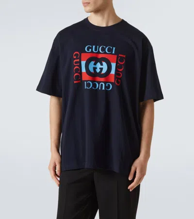 Gucci Men Printed Cotton Jersey T-shirt