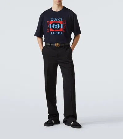 Gucci Men Printed Cotton Jersey T-shirt