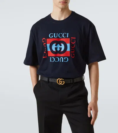Gucci Men Printed Cotton Jersey T-shirt