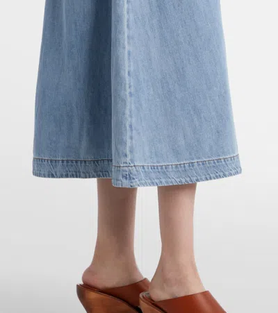 Zimmermann Denim Midi Dress In Blue