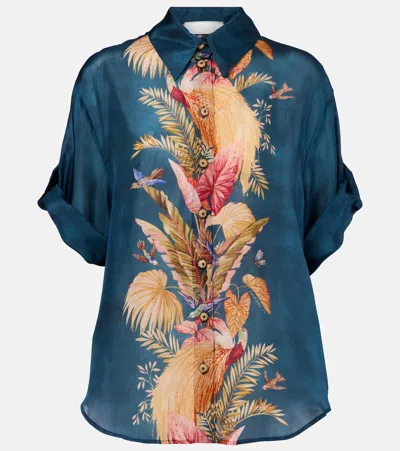 Zimmermann Ascension Relaxed Shirt In Multi