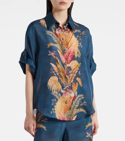 Zimmermann Ascension Relaxed Shirt In Multi