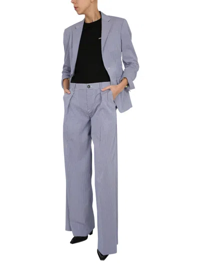 Dsquared2 Micro Checked Dean Over Blazer In Blue