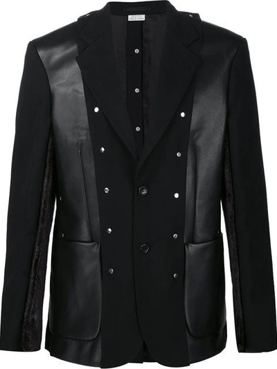 Shop Comme Des Garçons Homme Deux Comme Des Garçons Homme Plus Patchwork Blazer - Black