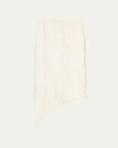 Issey Miyake Wrinkled And Twisted Midi Skirt