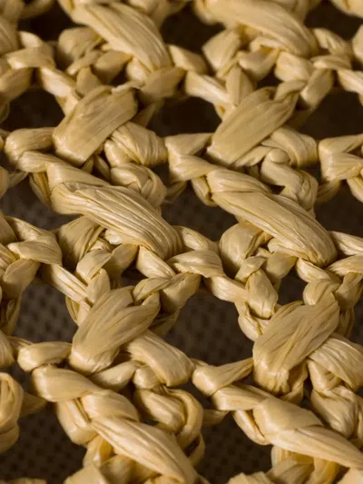 Miu Miu Raffia-effect Woven Hobo Bag In Sand