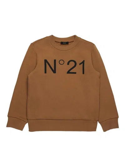 N°21 Felpa Girocollo In Cotone Con Logo