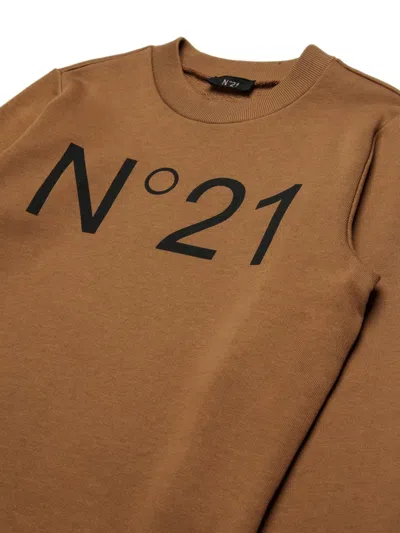 N°21 Felpa Girocollo In Cotone Con Logo