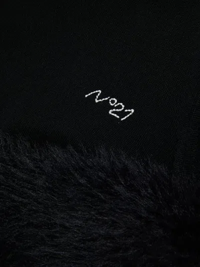 N°21 Dolcevita In Misto Lana Con Pelliccia Sintetica Sulle Maniche