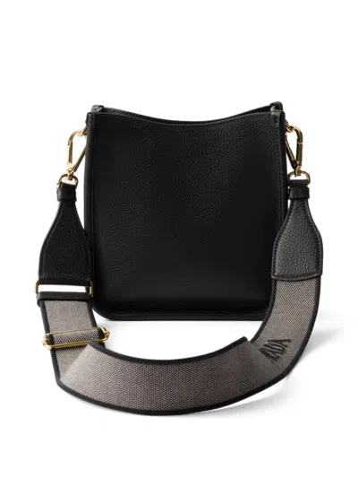 Prada Mini Leather Shoulder Bag In Black