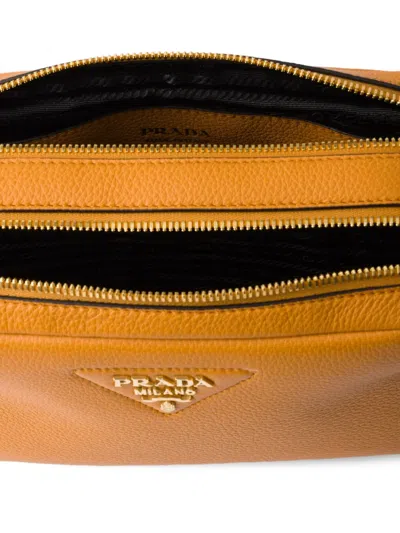 Prada Small Leather Shoulder Bag In F0009 Bianco