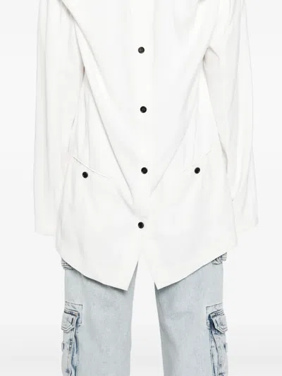 Pushbutton Squared-back Single-breasted Blazer