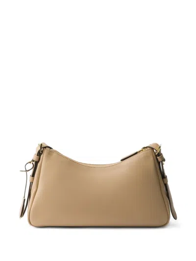 Prada Medium Aimee Zip Leather Shoulder Bag