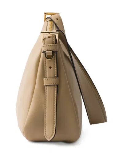 Prada Medium Aimee Zip Leather Shoulder Bag