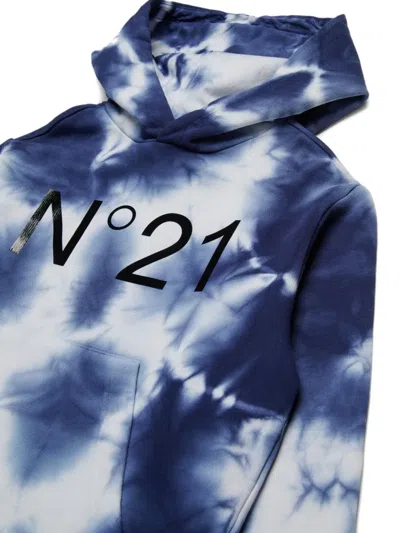 N°21 Felpa In Cotone Tie-dye Con Cappuccio