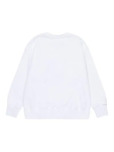 Mm6 Maison Margiela White Sweatshirt For Kids With Safety Pin