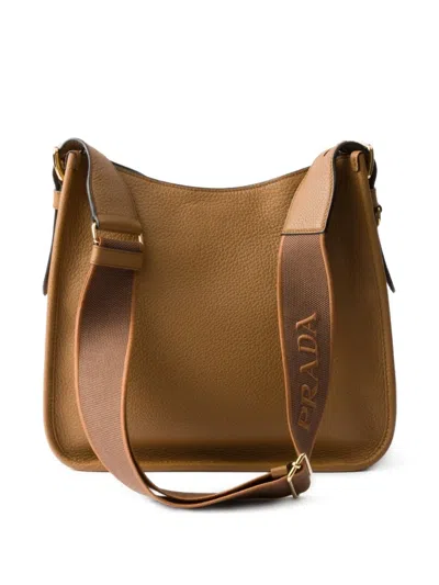 Prada Medium Daino Soft Leather Hobo Crossbody Bag