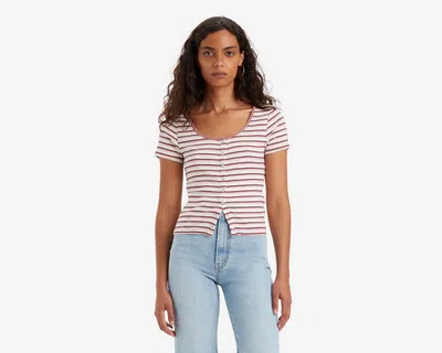 Levi's Britt Snap-front Top In Neutral