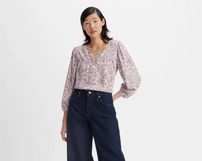 Levi's Plus Size Halsey Floral Print Blouse In Pink