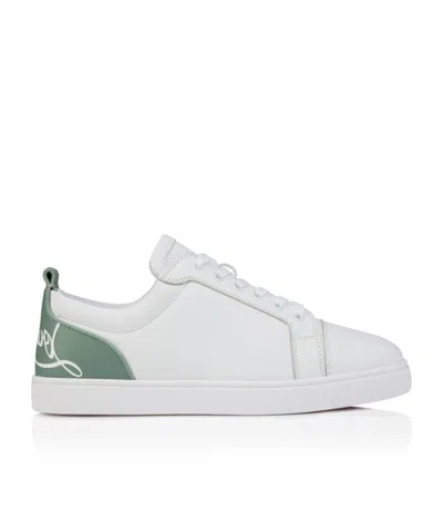 Christian Louboutin Fun Louis Junior Leather Sneaker In White