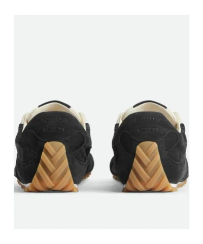 Bottega Veneta Orbit Leather-trimmed Suede And Shell Sneakers In Black