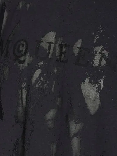 Alexander Mcqueen Alexander Mc Queen Charcoal Black Cotton T Shirt