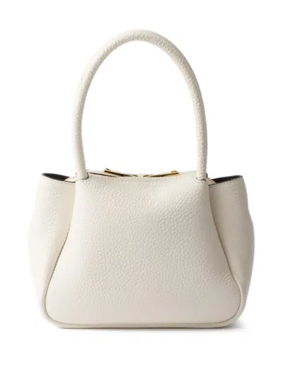 Prada Small Leather Top-handle Bag In White
