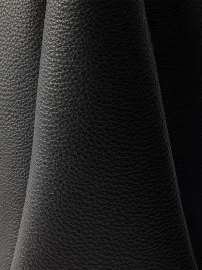 Prada Medium Leather Tote Bag In Black