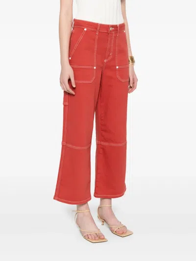 Rails Silverado Carpenter Crop Utility Pants In Terracotta