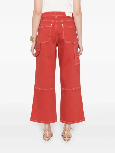 Rails Silverado Carpenter Crop Utility Pants In Terracotta