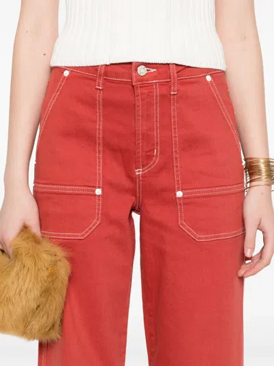 Rails Silverado Carpenter Crop Utility Pants In Terracotta