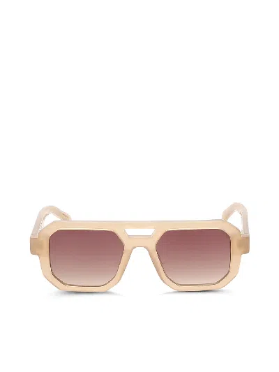 G.o.d Thirty Four Taupe Sunglasses With Grad Brown Lens