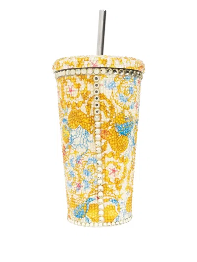 Versace Home Logo-embellished Cup In Yellow