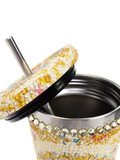 Versace Home Logo-embellished Cup In Yellow