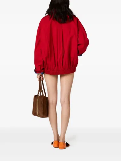 Miu Miu Women's Cotton Jacket In Red