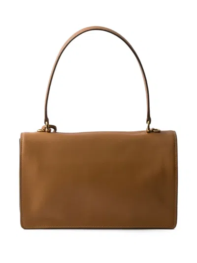 Prada Borsa A Mano In Pelle Cammello Donna In Brown