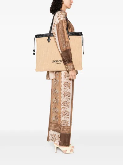 Jimmy Choo Large Drawstring Tote Bag
