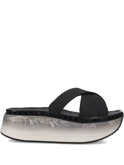 Premiata Moura Platform Sandals In Black