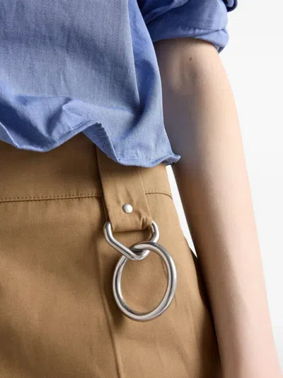 Prada Poplin Pants In Brown